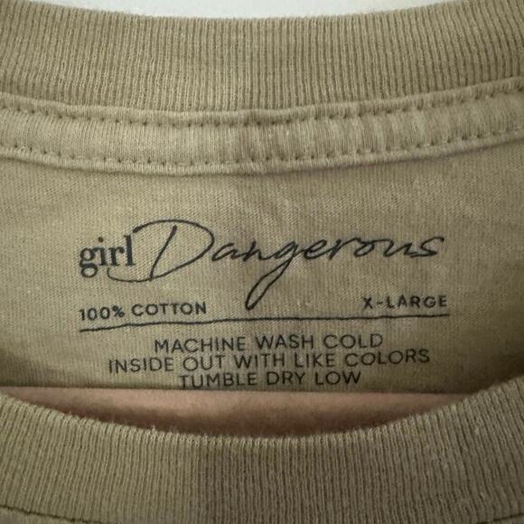 GIRL DANGEROUS Boxy Cropped Crop Butterfly Tee T-Shirt Nature Festival - Sz XL - Picture 2 of 4